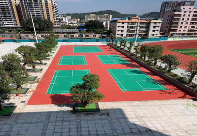 硅PU羽毛球場材料